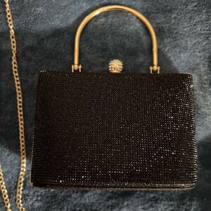 Macy's Black and Gold Clutch